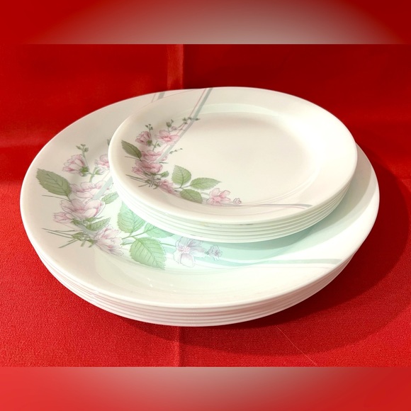 6 Corelle Veranda white plate set of 6 Dinner plate 10”. Made in USA. - Picture 1 of 5